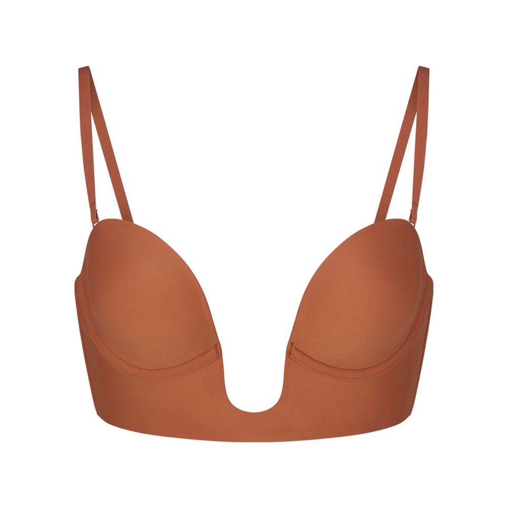 Skims Deep Plumge Shapewear Bra size medium bronze color